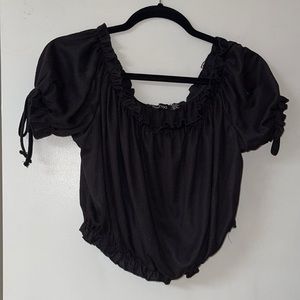Black crop top